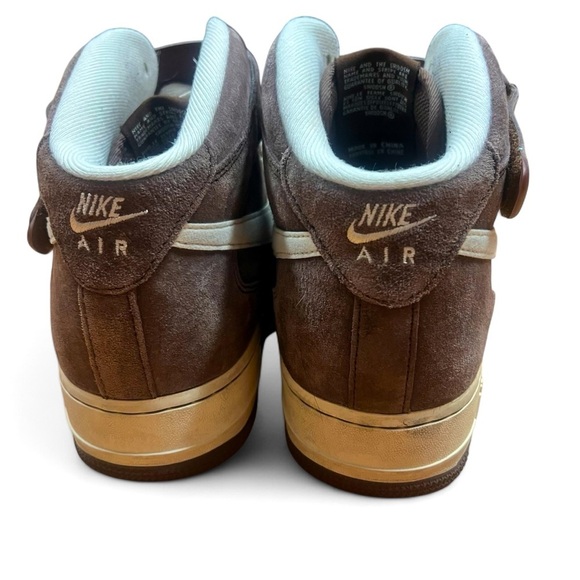 Nike AIr Force 1 Mid ‘07 QS Chocolate Brown suede men’s size 11 - Picture 5 of 10